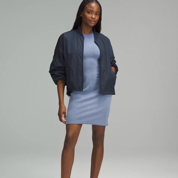 lululemon athletica Dresses & Skirts - lululemon athletica Ribbed Blue Mini Dress